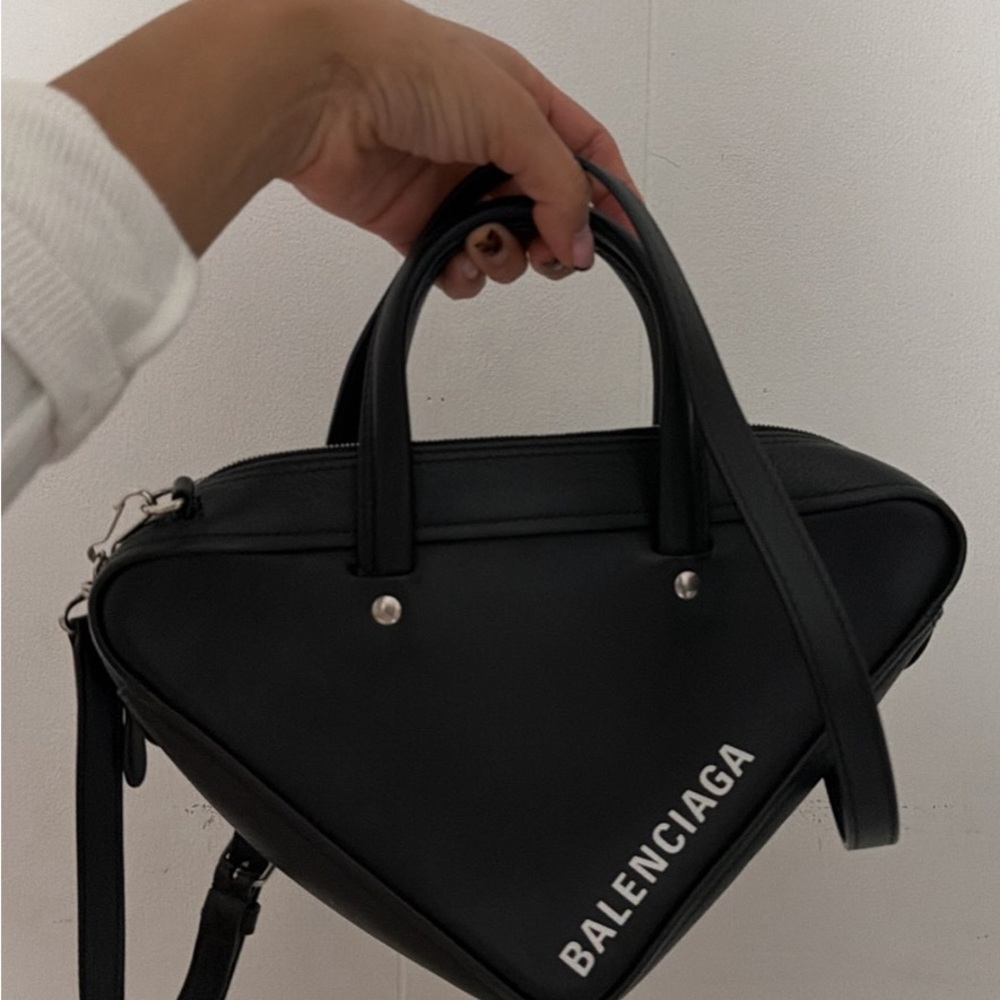 Balenciaga Triangle Handbag Crossbody Authentic! Black Women's Handbag